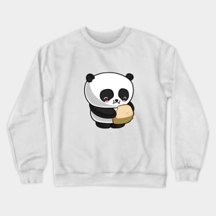 Kawaii panda eating Crewneck Sweatshirt